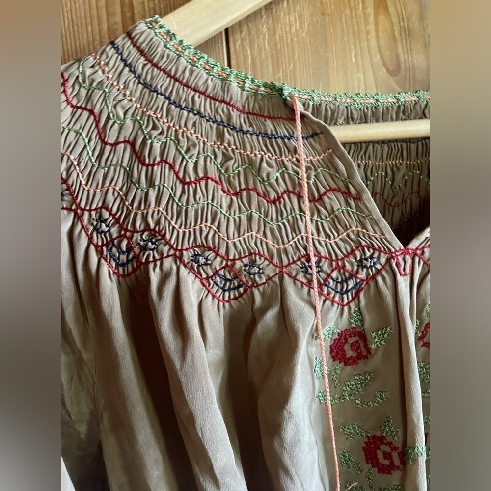 Vintage Handmade Silk Embroidered Hungarian Peasa… - image 6